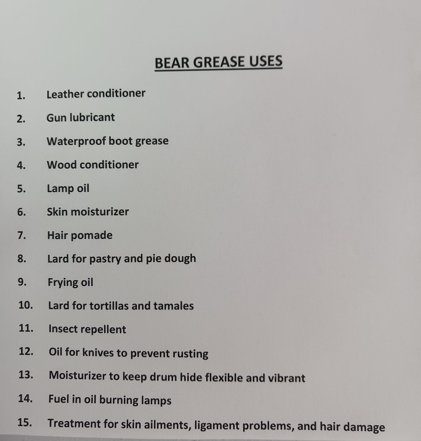 Bear Grease